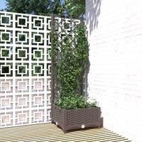Garden Planter with Trellis PP Outdoor Raised Bed Flower Pot Planter vidaXL