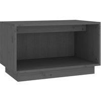 vidaXL TV Cabinet in Sophisticated Grey - Sturdy and Stable Frame, Made with Solid Pine Wood featuring Rustic Design, Ample Storage Space, Enhancing Room Decor – Ideal for Living Room/Bedroom Use.