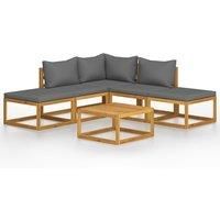 Garden Lounge Set Outdoor Sofa Set with Cushions Solid Wood Acacia vidaXL