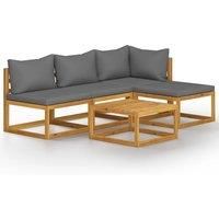 Garden Lounge Set Outdoor Sofa Set with Cushions Solid Wood Acacia vidaXL