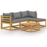 Garden Lounge Set Outdoor Sofa Set with Cushions Solid Wood Acacia vidaXL
