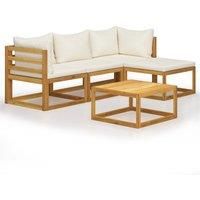 Garden Lounge Set Outdoor Sofa Set with Cushions Solid Wood Acacia vidaXL