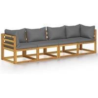 Garden Lounge Set Outdoor Sofa Set with Cushions Solid Wood Acacia vidaXL