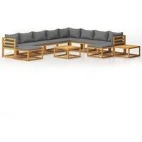 Garden Lounge Set Outdoor Sofa Set with Cushions Solid Wood Acacia vidaXL