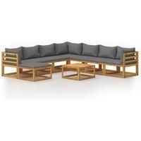 Garden Lounge Set Outdoor Sofa Set with Cushions Solid Wood Acacia vidaXL