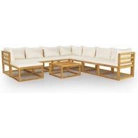 Garden Lounge Set Outdoor Sofa Set with Cushions Solid Wood Acacia vidaXL