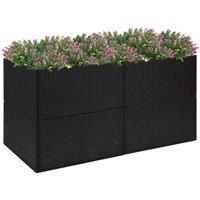 Garden Planter Outdoor Planter Flower Patio Pot Plant Box Poly Rattan vidaXL