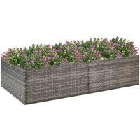 Garden Planter Outdoor Planter Flower Patio Pot Plant Box Poly Rattan vidaXL