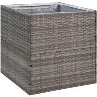Garden Planter Outdoor Planter Flower Patio Pot Plant Box Poly Rattan vidaXL