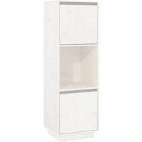 Vidaxl Highboard White 38X35X117 Cm Solid Wood Pine, White