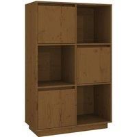 Highboard Honey Brown 74x35x117 cm Solid Wood Pine