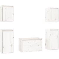 5x Solid Wood Pine TV Cabinets Storage Floating Cabinet Multi Colours vidaXL