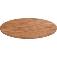 Vidaxl Round Table Top Light Brown 60X1.5 Cm Treated Solid Wood Oak