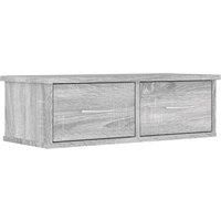 Wall-mounted Drawer Shelf Wall Rack Storage Cabinet Engineered Wood vidaXL