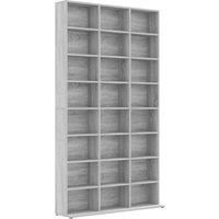 vidaXL CD Cabinet Grey Sonoma 102x23x177.5 cm Engineered Wood
