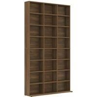 vidaXL CD Storage Cabinet – Brown Oak Engineered Wood – Spacious CD/DVD Storage Unit – Multifunctional Office Cabinet/Shelf/Cupboard with Easy Cleaning Feature Product Subtitle 50:AMPLE STORAGE ...