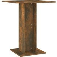 vidaXL Bistro Table Smoked Oak 60x60x75 cm Engineered Wood