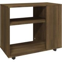 Vidaxl Side Table Brown Oak 70X35X55 Cm Engineered Wood, Brown