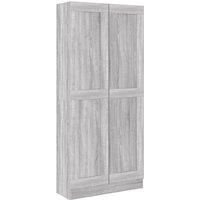 vidaXL Book Cabinet Grey Sonoma 82.5x30.5x185.5 cm Engineered Wood