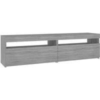 1/2x TV Cabinet with LED Lights TV Stand Unit Multi Colours Multi Sizes vidaXL