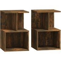 1/2x Bedside Cabinet Chipboard Home Telephone Stand Set Multi Colours vidaXL