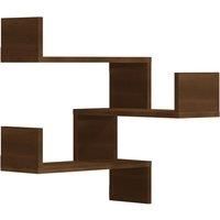 vidaXL Wall Corner Shelves 2 pcs in Brown Oak Engineered Wood for Living Room and Bedroom