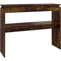 vidaXL Console Table Smoked Oak 102x30x80 cm Engineered Wood