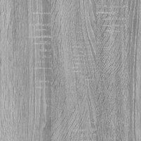 vidaXL Grey Sonoma Wall-Mounted Folding Table - Engineered Wood - Versatile Use as Kitchen Table, PC Desk, Writing Desk - Space Saving Design - Adjustable Height