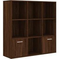 vidaXL Classic Design Book Cabinet in Brown Oak - Engineered Wood - Spacious Storage Compartments - Easy-to-Clean - For Living Room, Bedroom, Office, Hallway