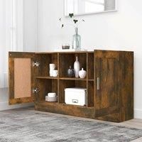 vidaXL Sideboard Smoked Oak 120x30.5x70 cm Engineered Wood, Brown