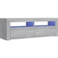 TV Cabinet with LED Lights Grey Sonoma 120x35x40 cm