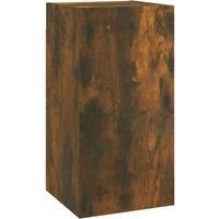 vidaXL TV Cabinet in Smoked Oak - Wall Mounted Modern Style Storage Unit with Engineered Wood