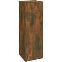 vidaXL TV Cabinet Smoked Oak 30.5x30x90 cm Engineered Wood