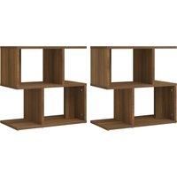 1/2x Bedside Cabinet Chipboard Home Telephone Stand Set Multi Colours vidaXL