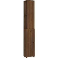Bathroom Cabinet Cupboard Storage Shelf Washroom Rack Engineered Wood vidaXL
