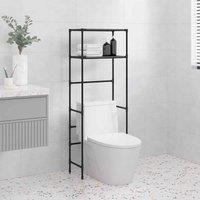 2-Tier Storage Rack over Toilet Storage Bathroom Shelf Space Saver Iron vidaXL