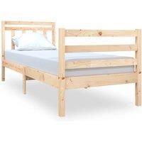 Bed Frame Bed Base Bedstead Bedroom Mattress Foundation Solid Wood vidaXL