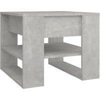 vidaXL Coffee Table Concrete Grey Engineered Wood - Living Room/Lounge/Office Side/Centre Table with Storage Shelf 55.5 x 55 x 45 cm