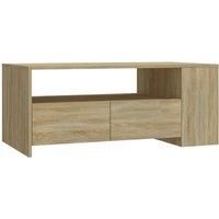 vidaXL Coffee Table Sonoma Oak 102x55x42 cm Engineered Wood, Brown