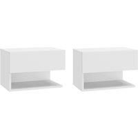 Wall Bedside Cabinet Floating Nightstand Bedside Unit Hanging Cabinet vidaXL