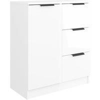 Sideboard High Gloss White Engineered Wood