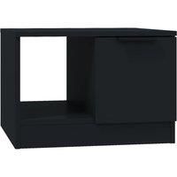 vidaXL Black Coffee Table with Storage Compartments | Durable Engineered Wood Construction | Scandinavian Style Living Room Furniture | Moisture Resistant Surface