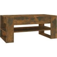 Vidaxl Coffee Table Smoked Oak 102X55X45 Cm Engineered Wood, Brown