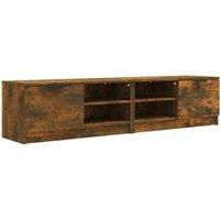 Vidaxl Tv Cabinets 2 Pcs Smoked Oak 80X35X36.5 Cm Engineered Wood, Brown