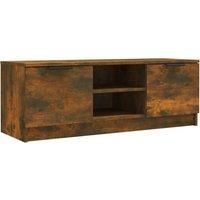 TV Cabinet Smoked Oak 102x35x36.5 cm Engineered Wood