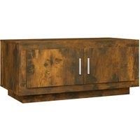 vidaXL Coffee Table Smoked Oak 102x50x45 cm Engineered Wood