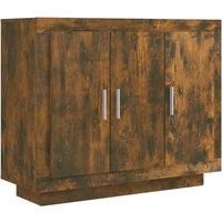 vidaXL Sideboard Smoked Oak 92x35x75 cm Engineered Wood