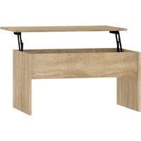 vidaXL Coffee Table Sonoma Oak 80x50.5x41.5 cm Engineered Wood