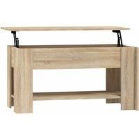 Vidaxl Coffee Table Sonoma Oak 101X49X52 Cm Engineered Wood, Brown