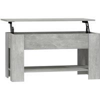 Vidaxl Coffee Table Concrete Grey 101X49X52 Cm Engineered Wood, Grey